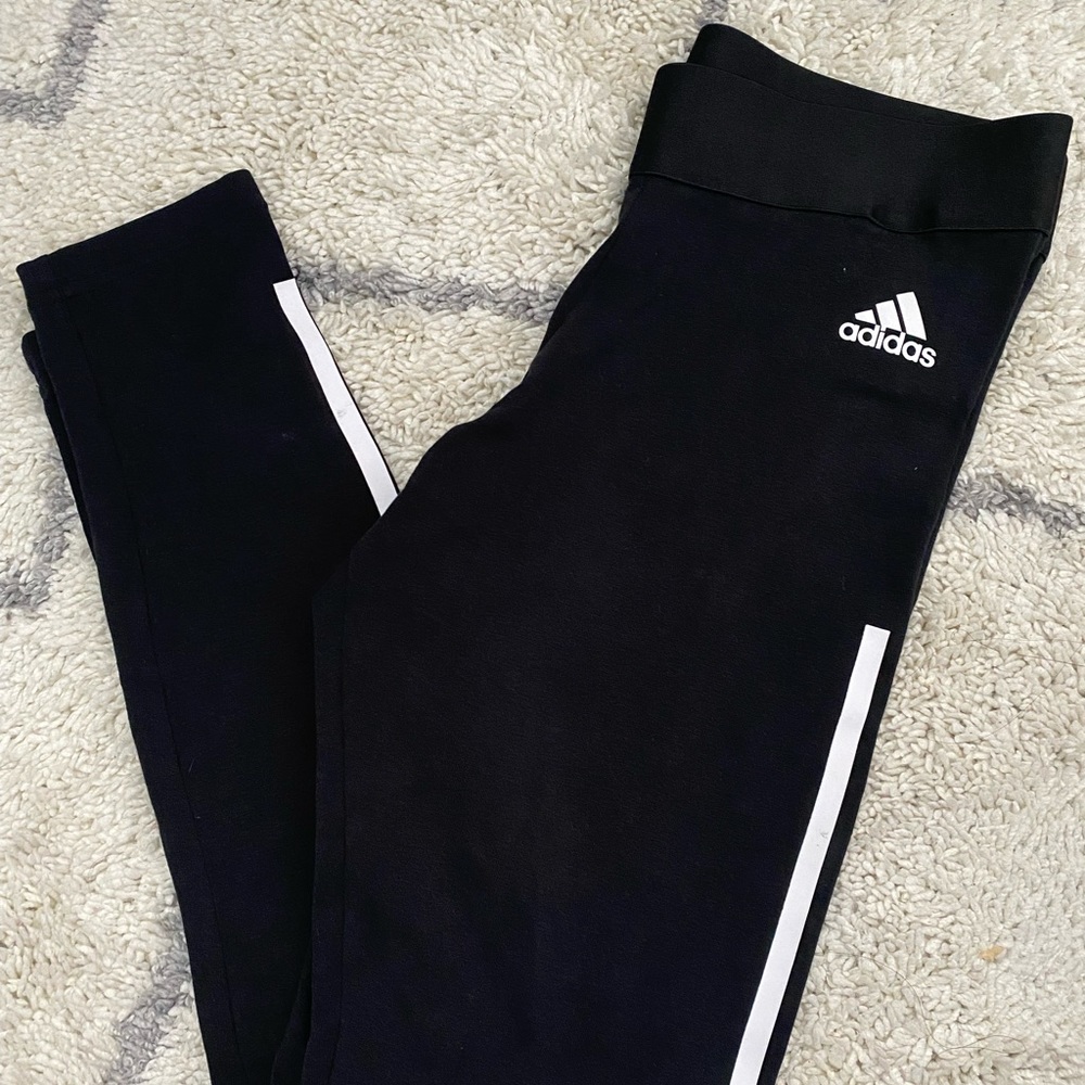 Adidas 3-Stripe Workout Leggings in Black Sz XS